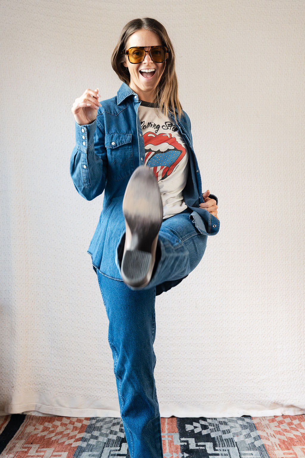 1970's The Knits Rolling Stones Raglan Tee