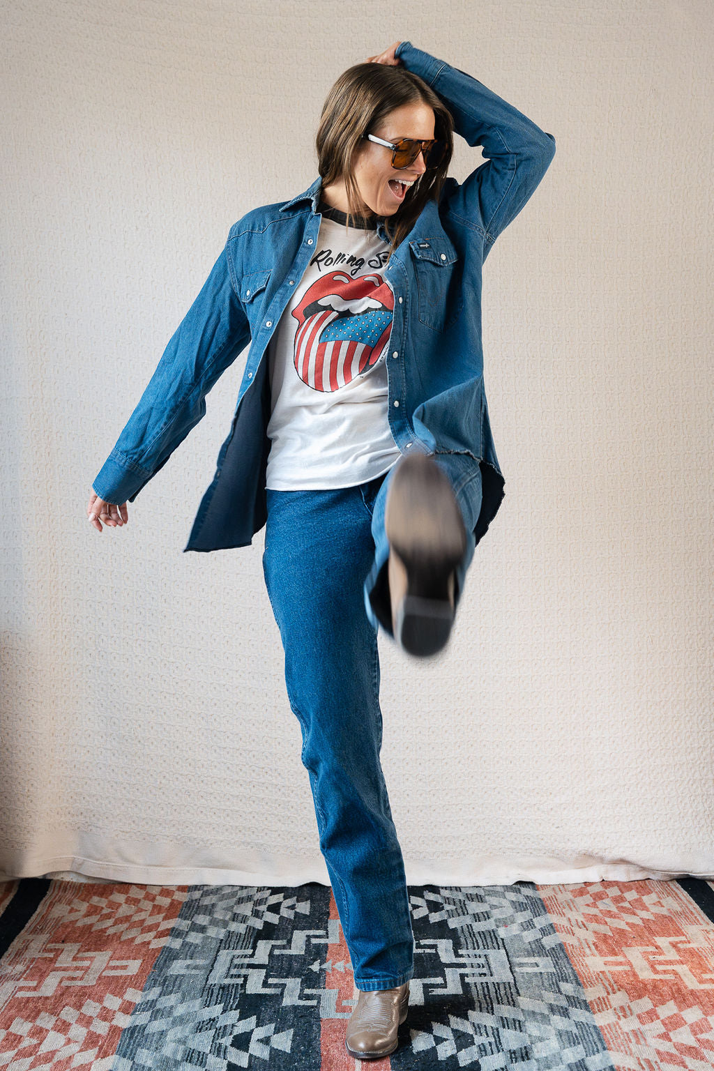 1970's The Knits Rolling Stones Raglan Tee