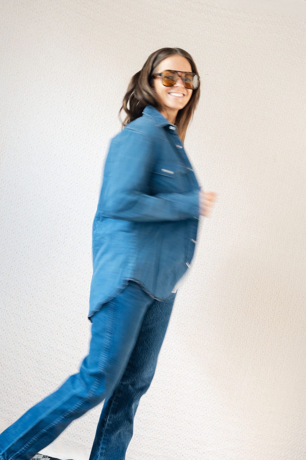 Classic Wrangler Western Denim Pearl Snap Top