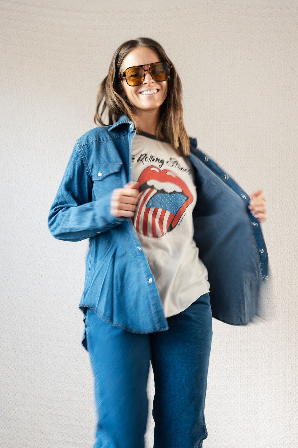 1970's The Knits Rolling Stones Raglan Tee