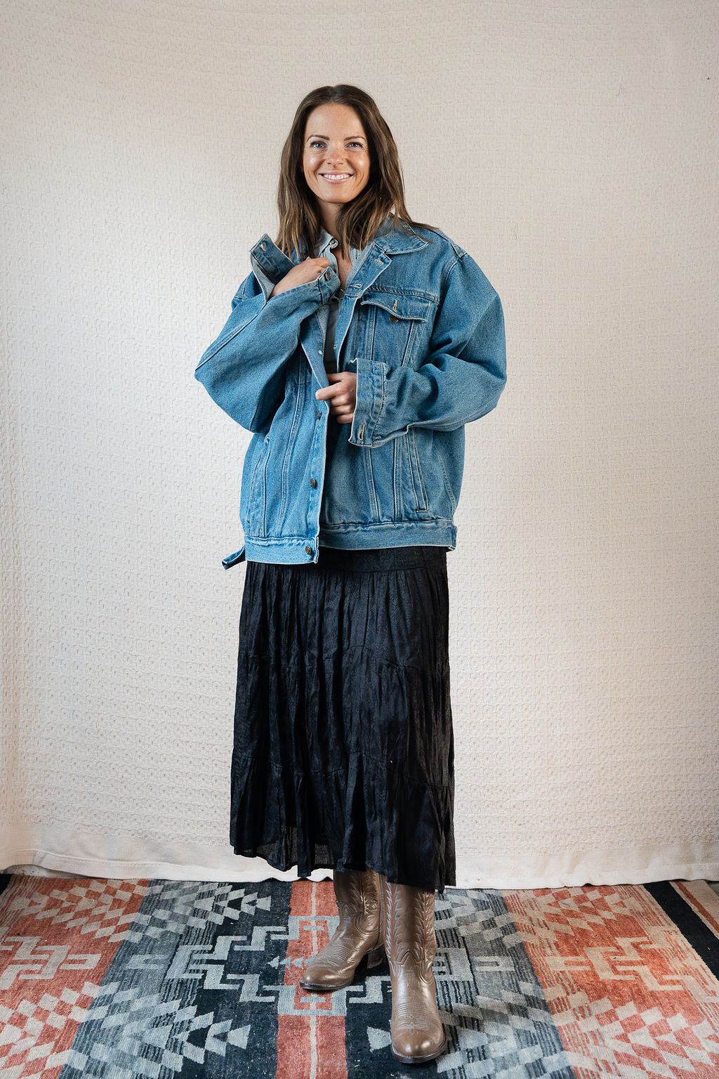 Oversized Sandy River Classic Denim Trucker Jacket