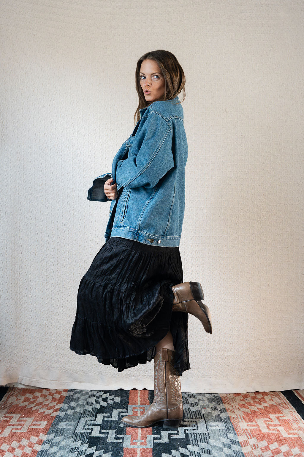 Oversized Sandy River Classic Denim Trucker Jacket