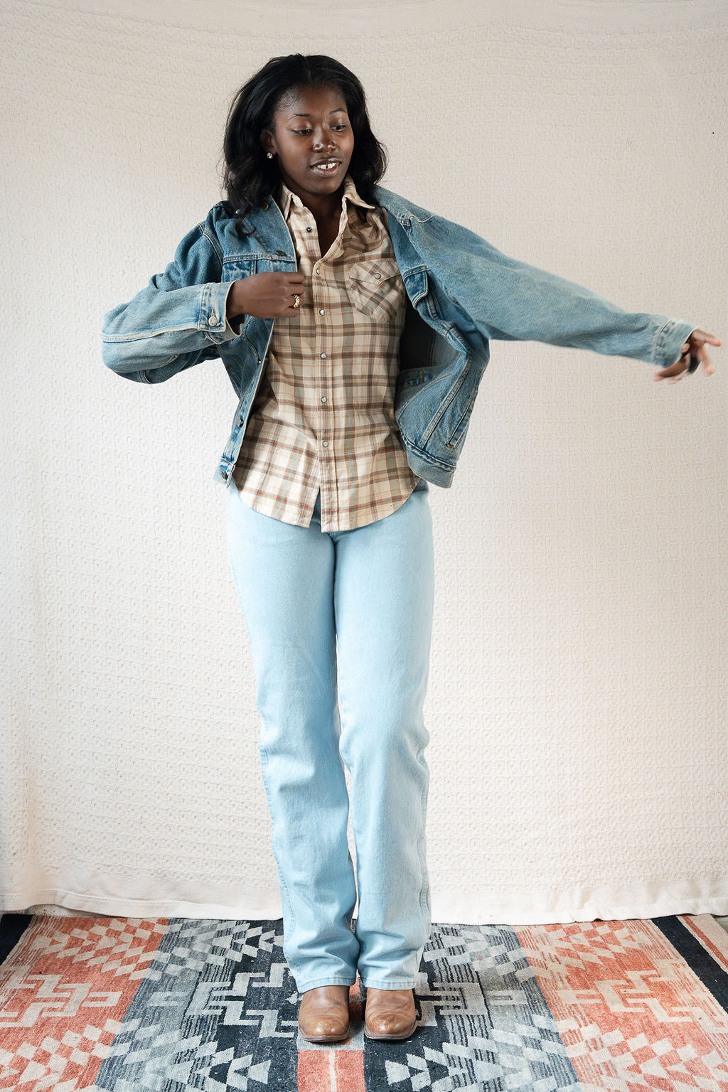 Oversized Denim Trucker Jacket by Steffano