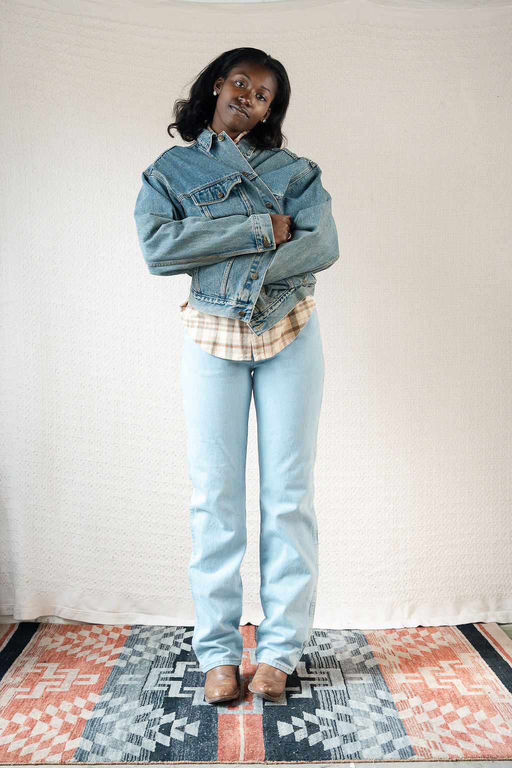 Oversized Denim Trucker Jacket by Steffano