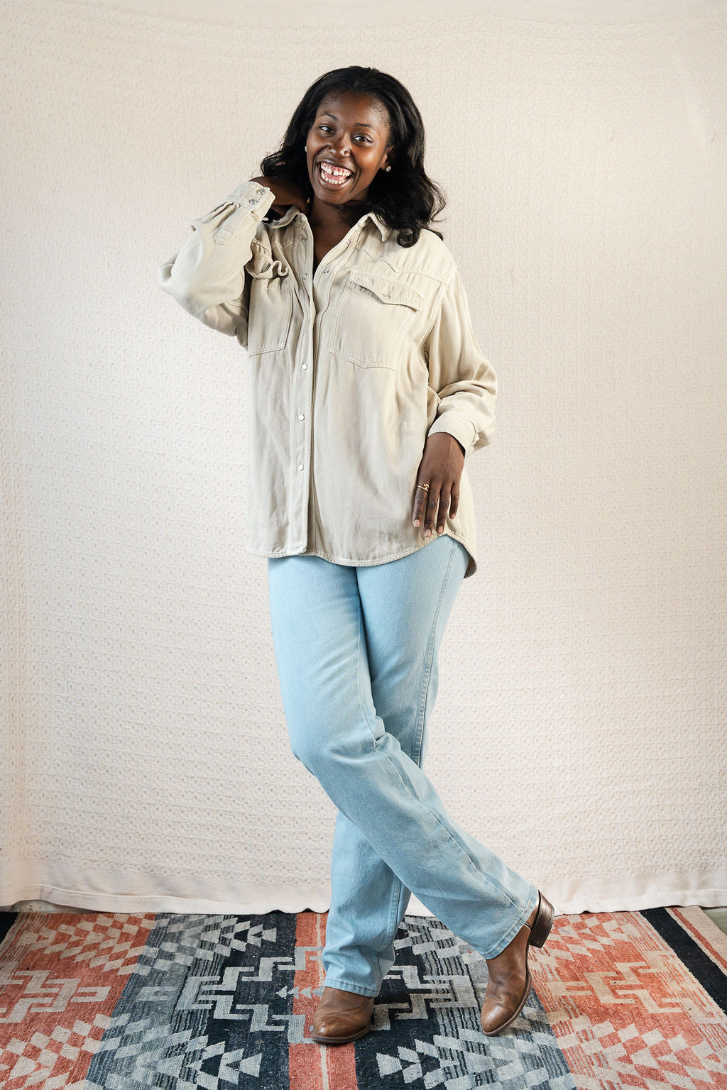 Isabel Marant Etoile Cream Western Shirt Jacket