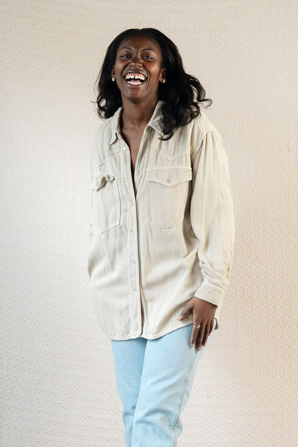 Isabel Marant Etoile Cream Western Shirt Jacket