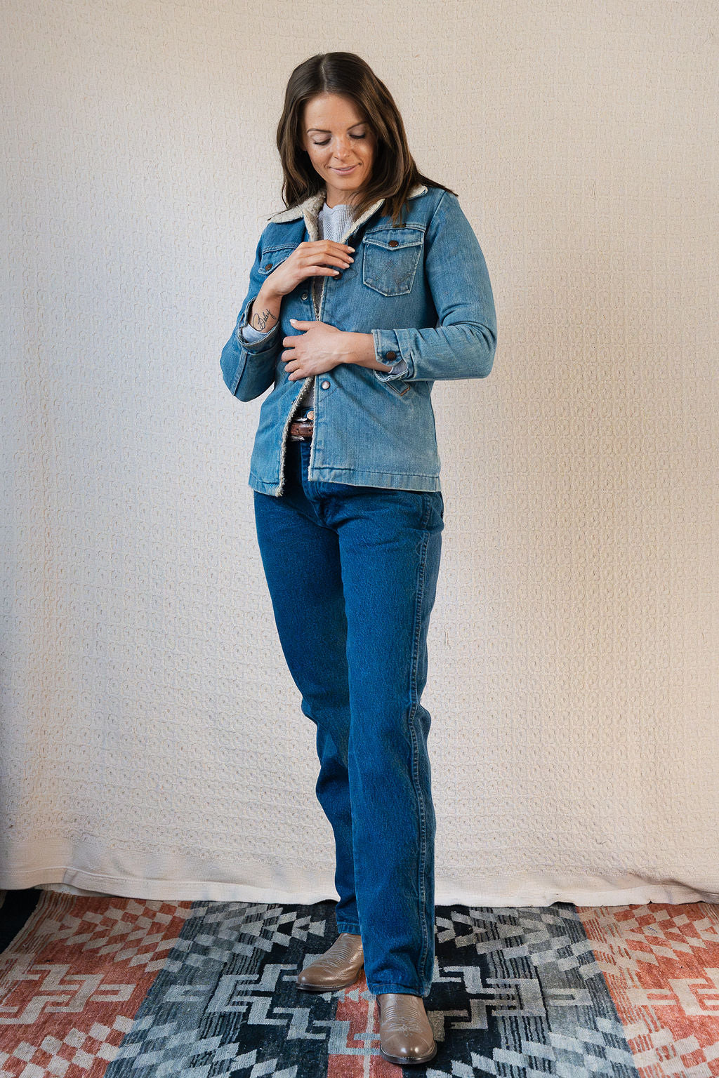 Wrangler Sherpa Lined Denim Jacket