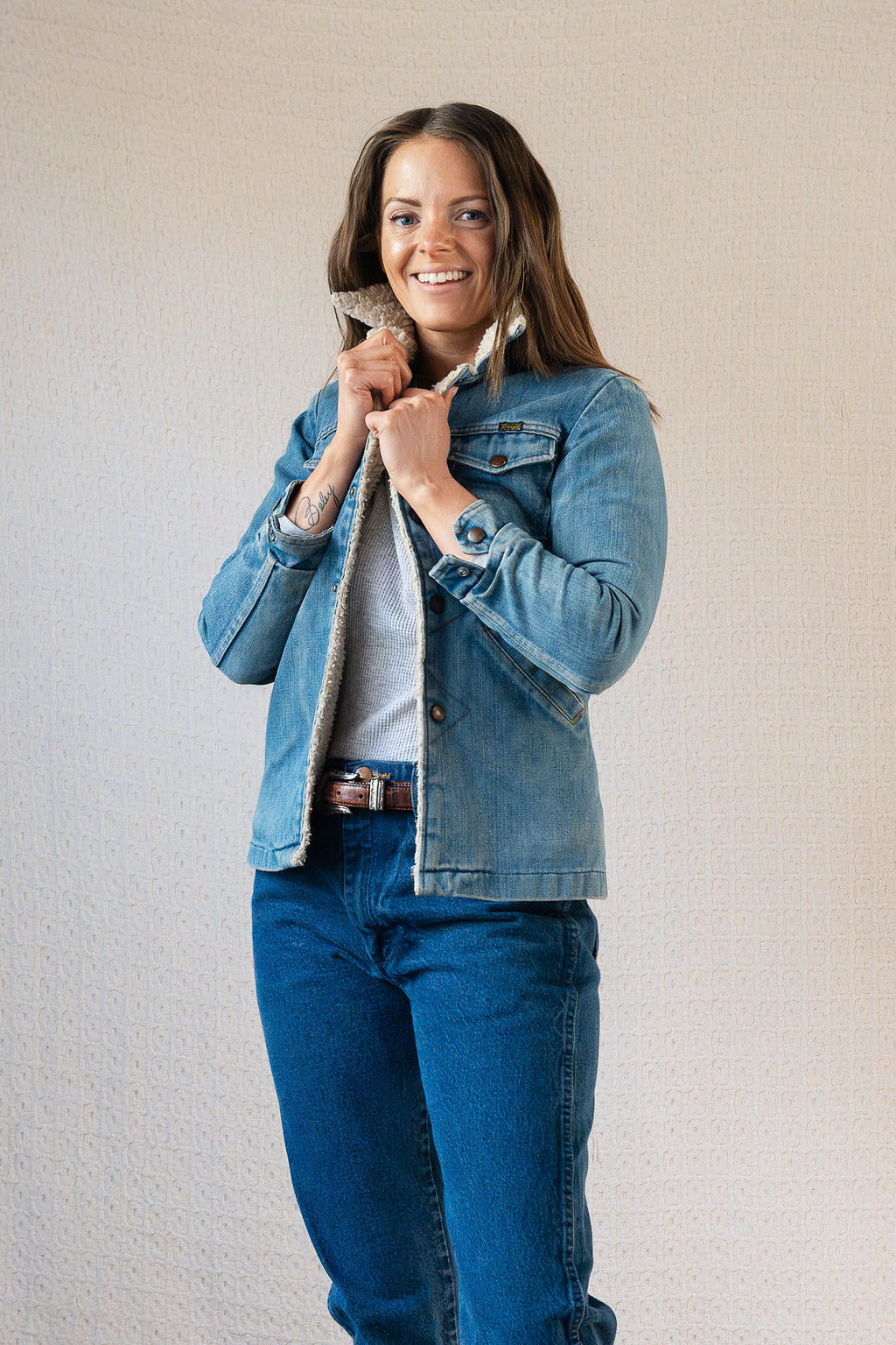 Wrangler Sherpa Lined Denim Jacket