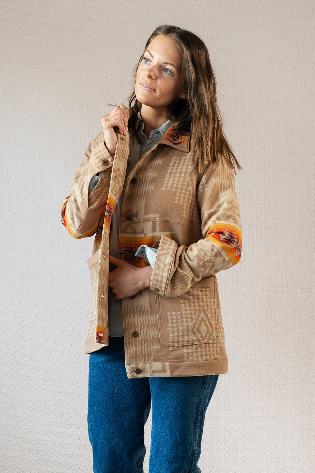 Pendleton Chief Joseph Thin Wool Overcoat