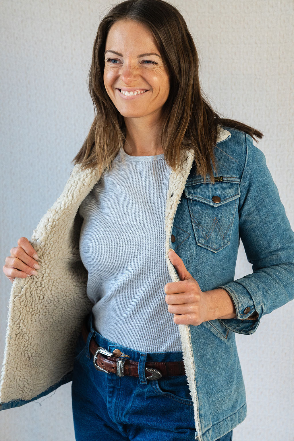 Wrangler Sherpa Lined Denim Jacket