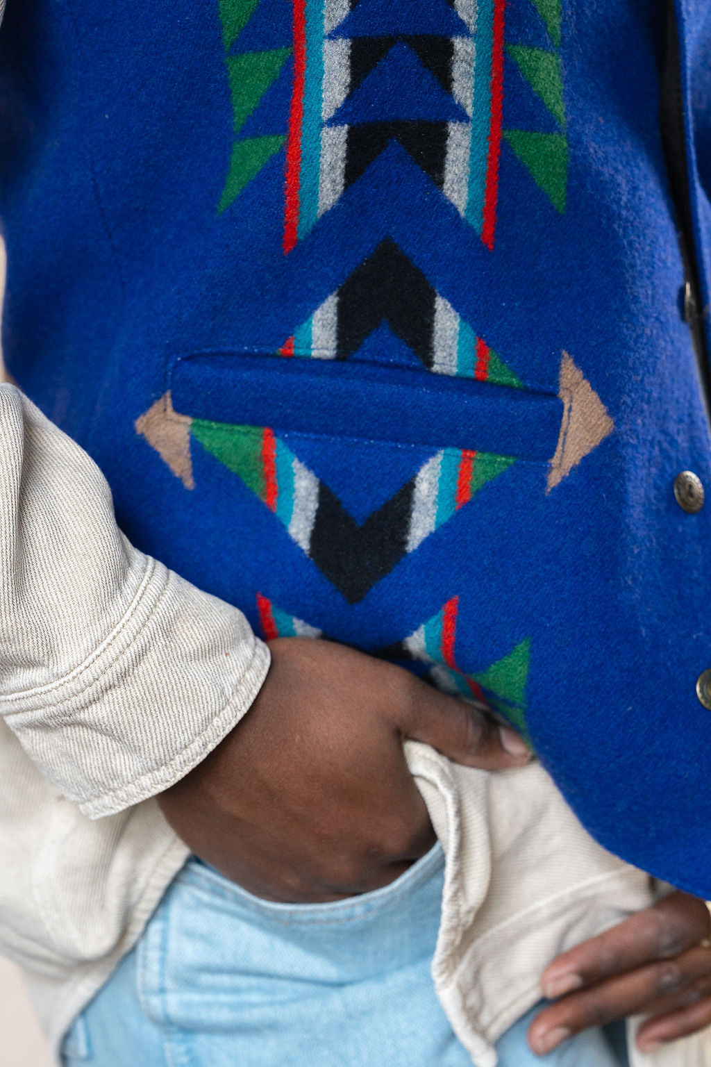 Pendleton High Grade Print Wool Vest