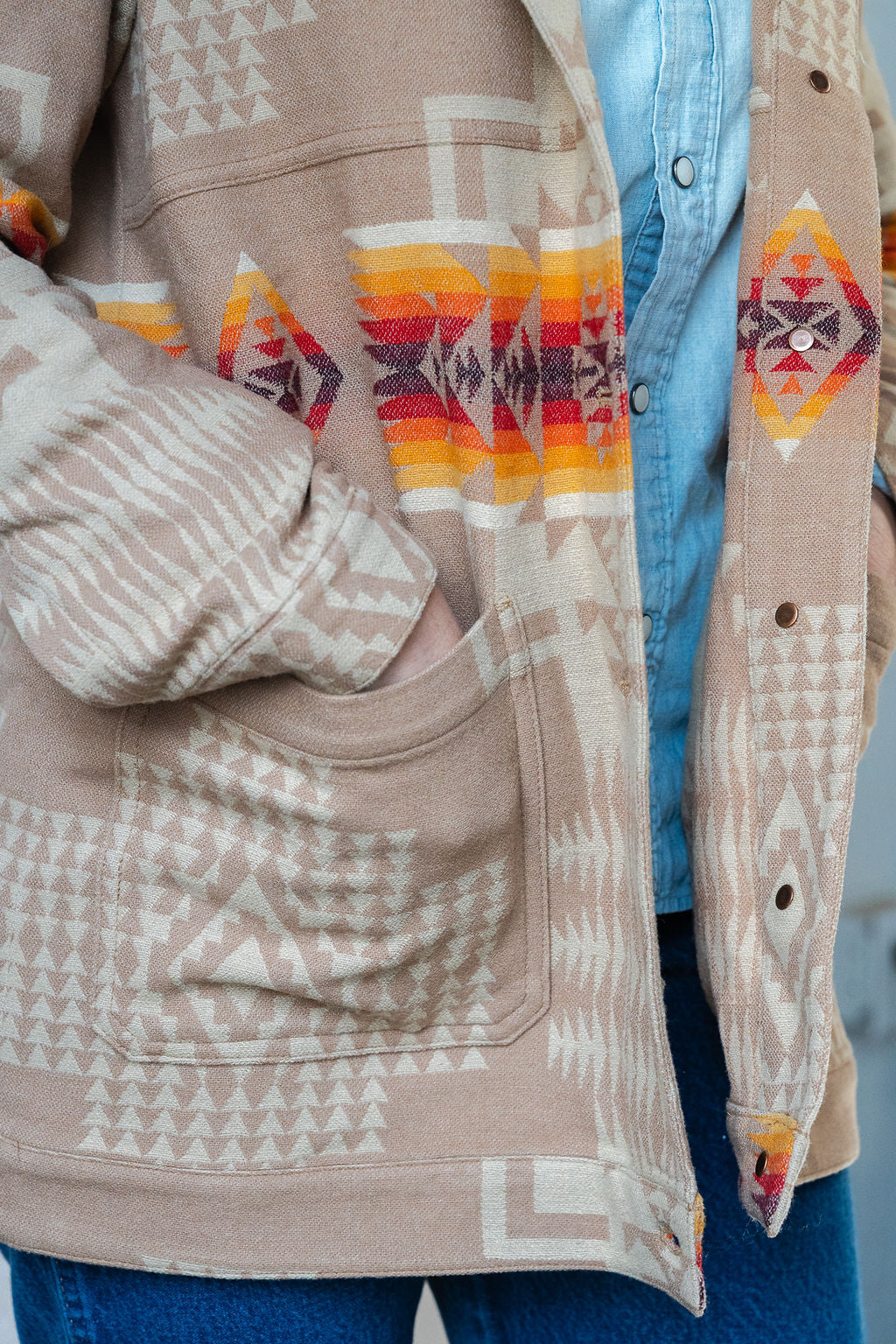 Pendleton Chief Joseph Thin Wool Overcoat