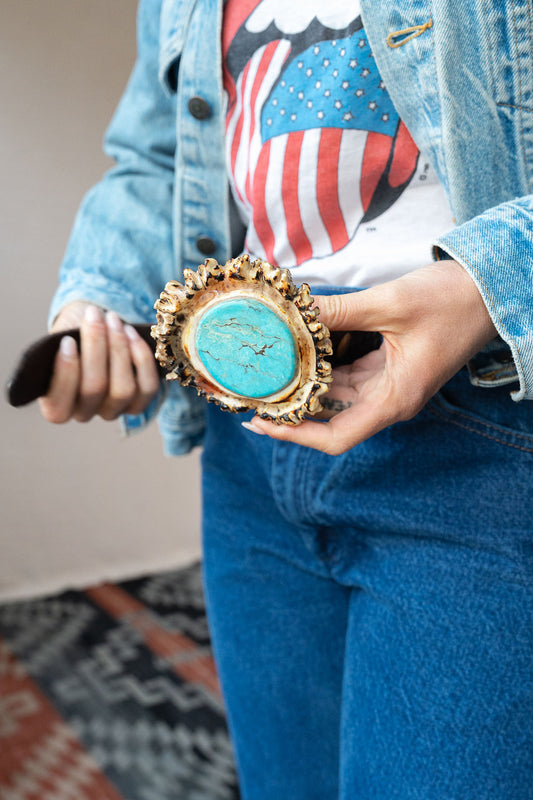 Elk Horn Base & Turquoise Buckle by BC Barto