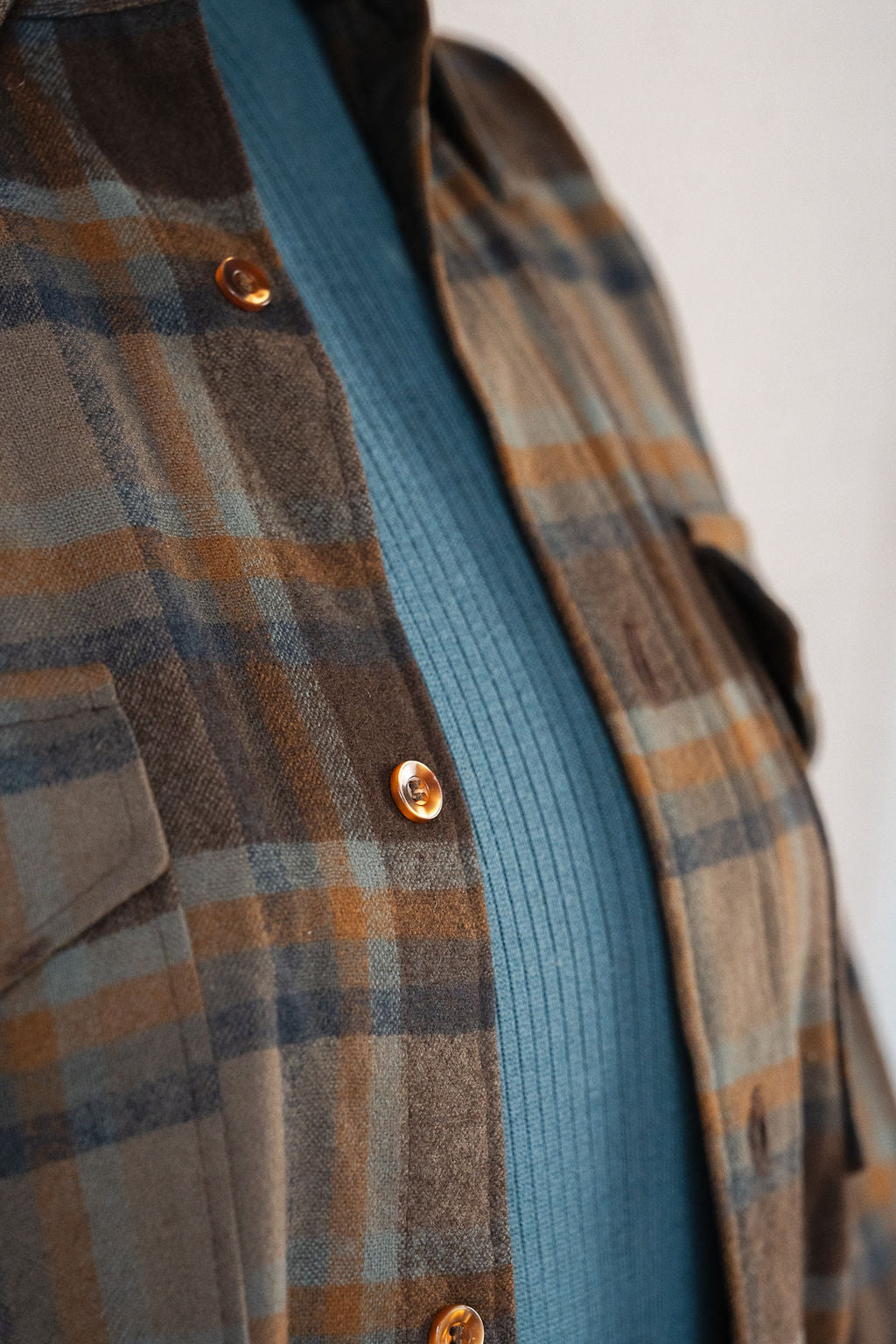 Pendleton Brown Plaid Wool Outdoorsman Button Down Shirt