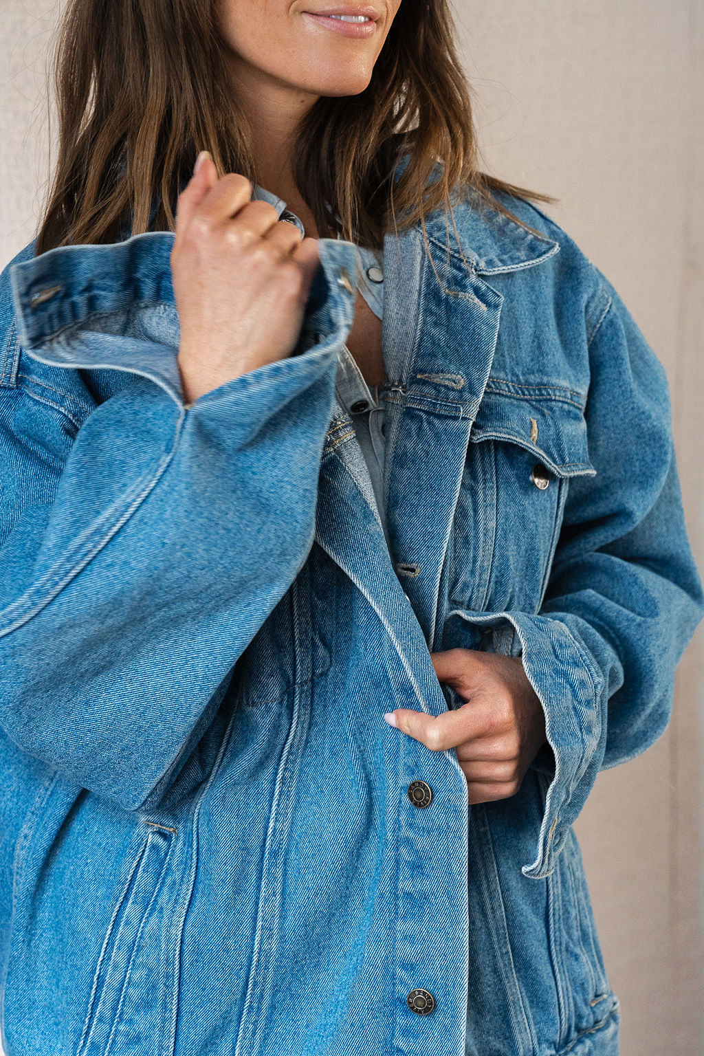 Oversized Sandy River Classic Denim Trucker Jacket