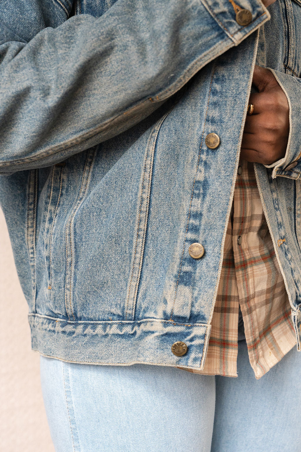 Oversized Denim Trucker Jacket by Steffano