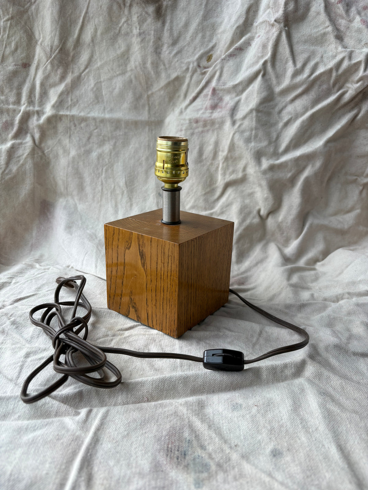 Square Wood Table Lamp