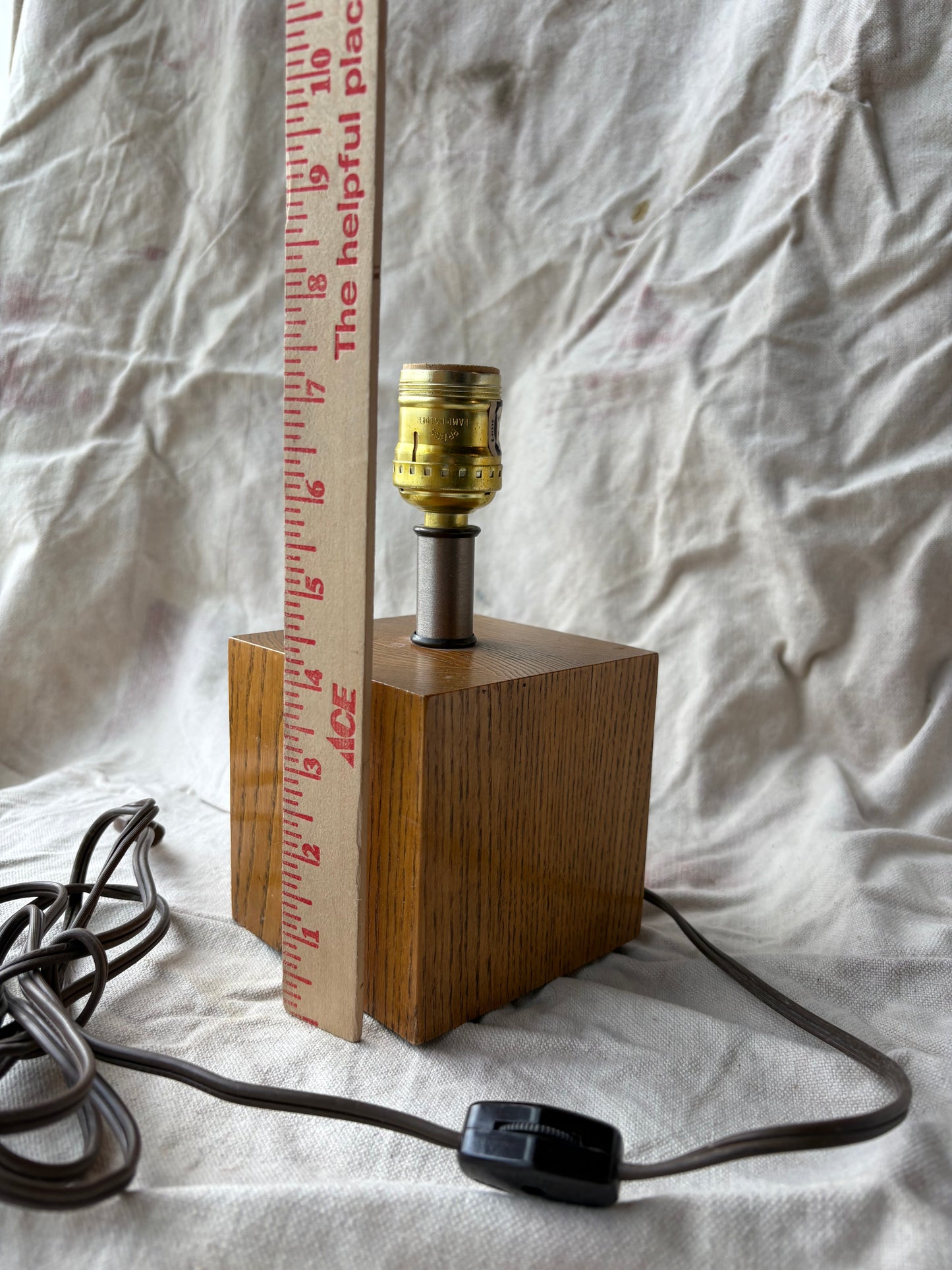 Square Wood Table Lamp