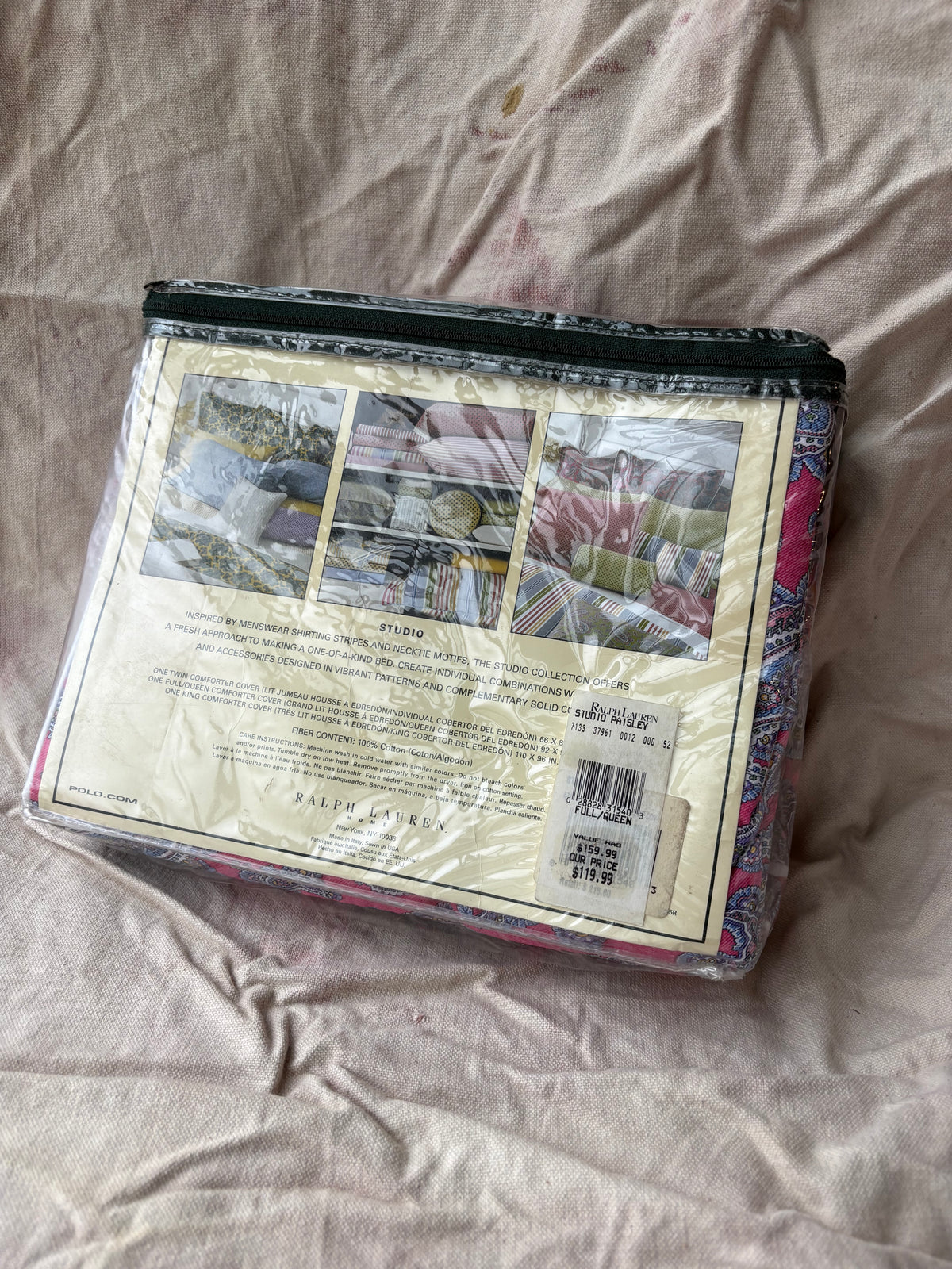Ralph Lauren Pink Full/Queen Duvet Cover