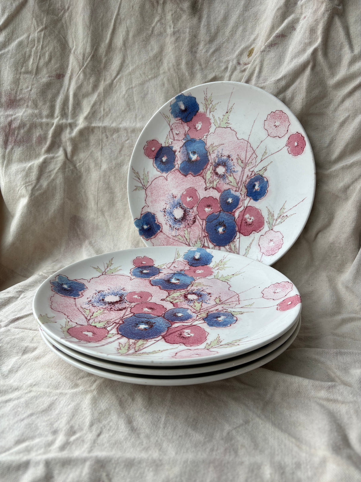 Set of 4 Noritake Floral 10" Plates