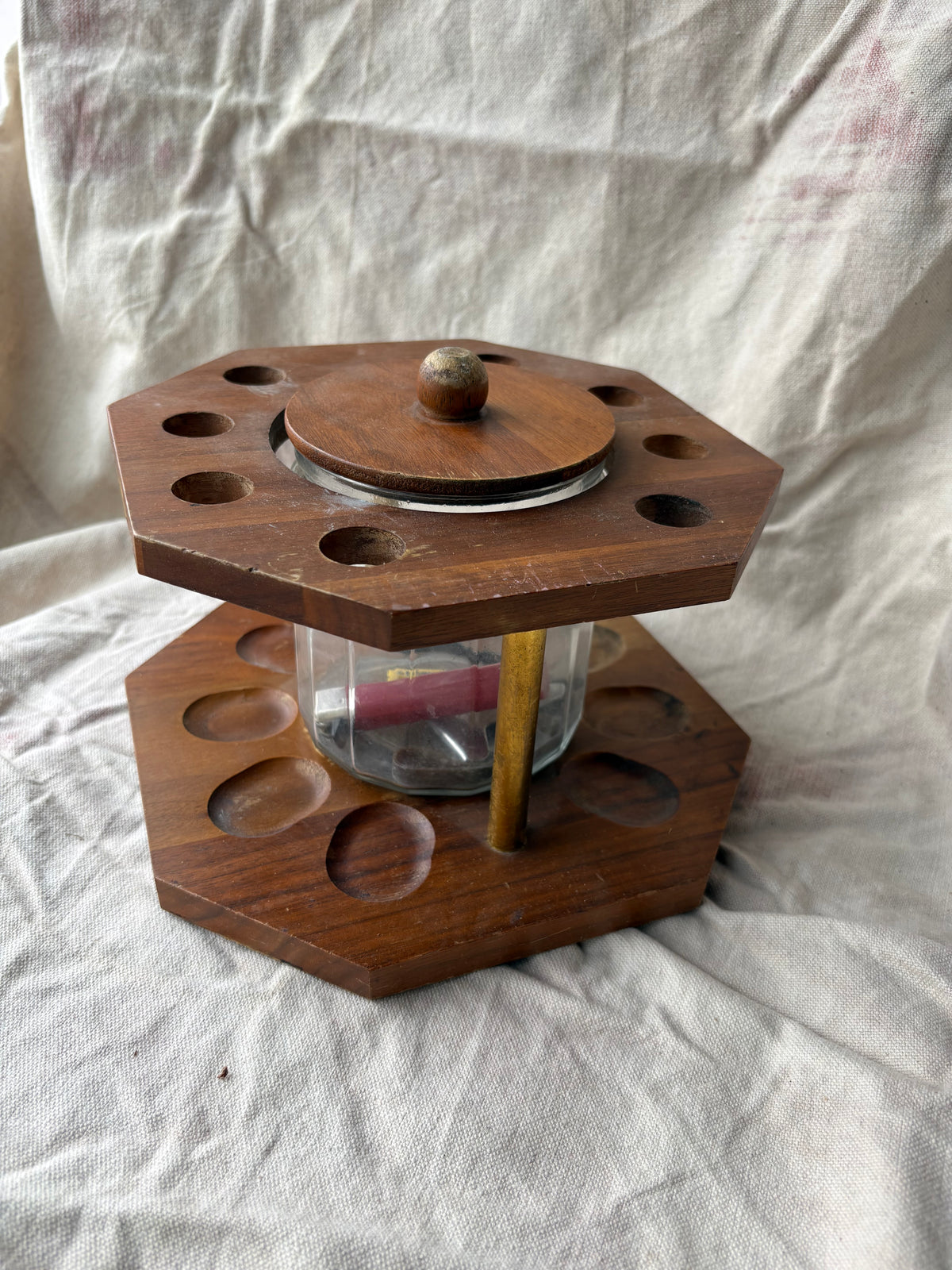 Pipe Holder w/Glass Jar