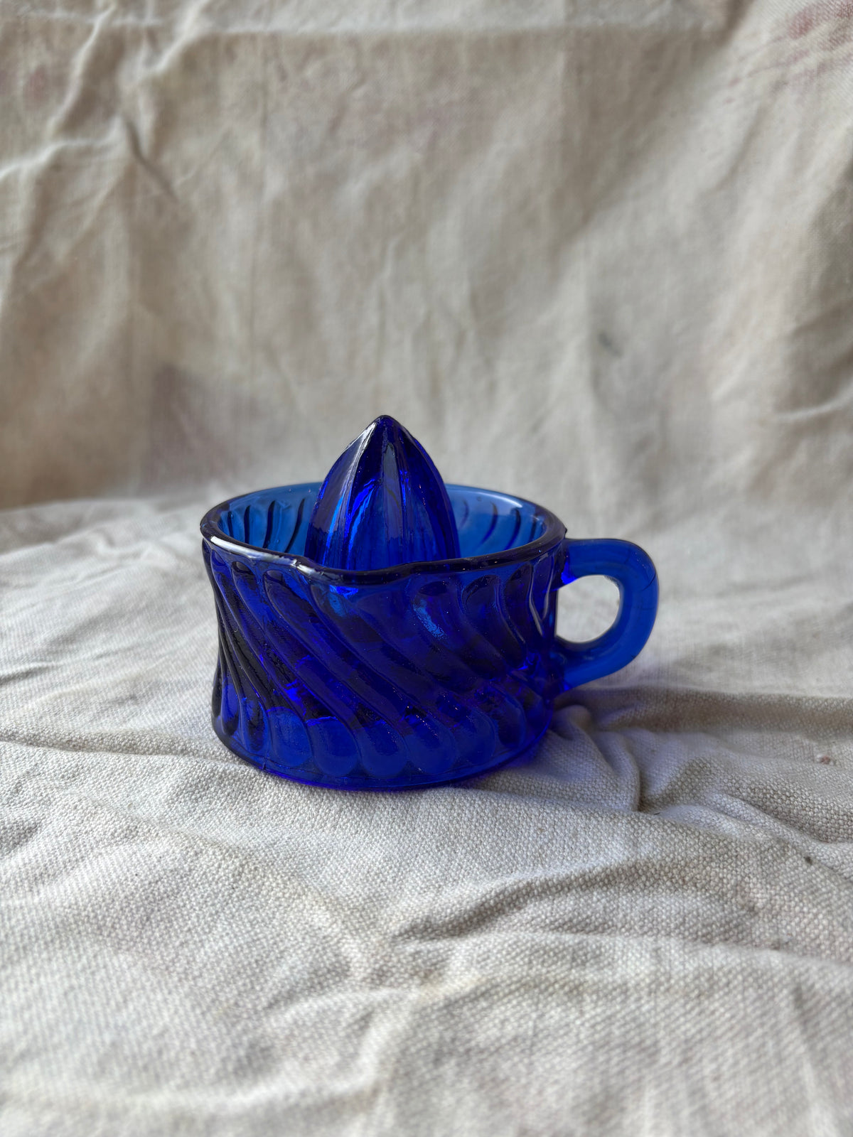 Cobalt Blue Glass Citrus Juicer