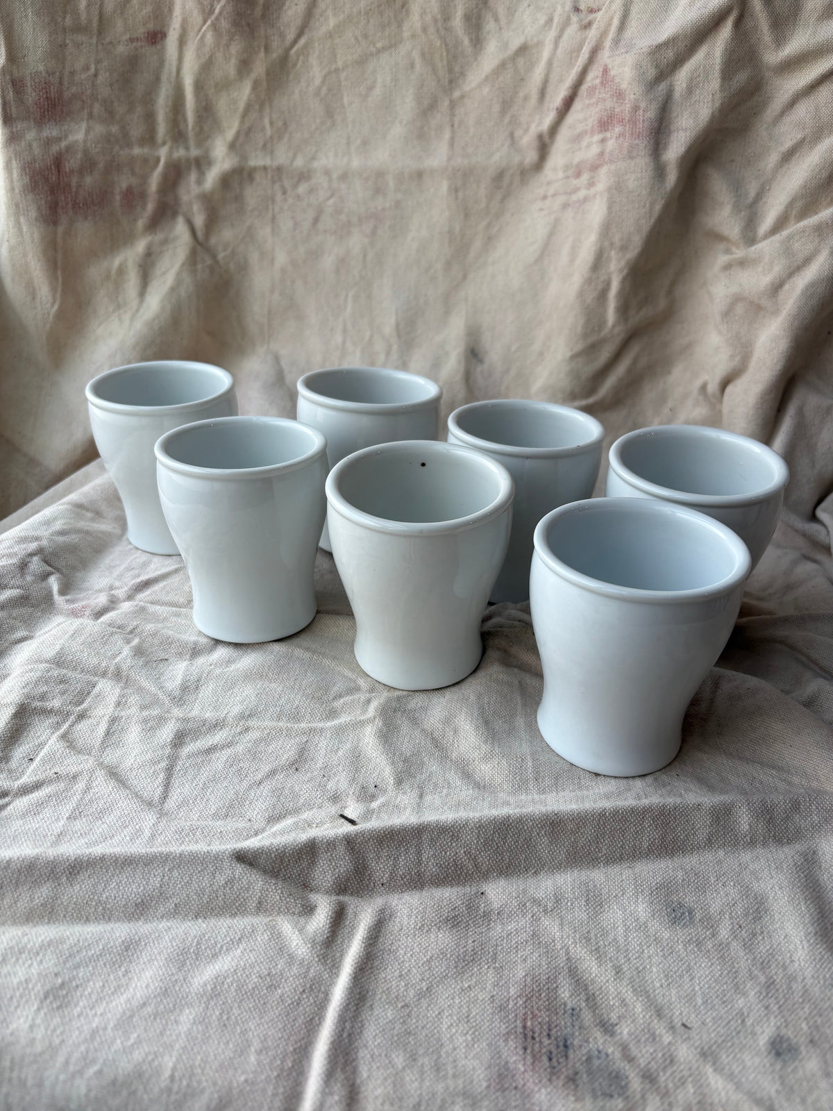 Set of 7 Stoneware Drinking Cups