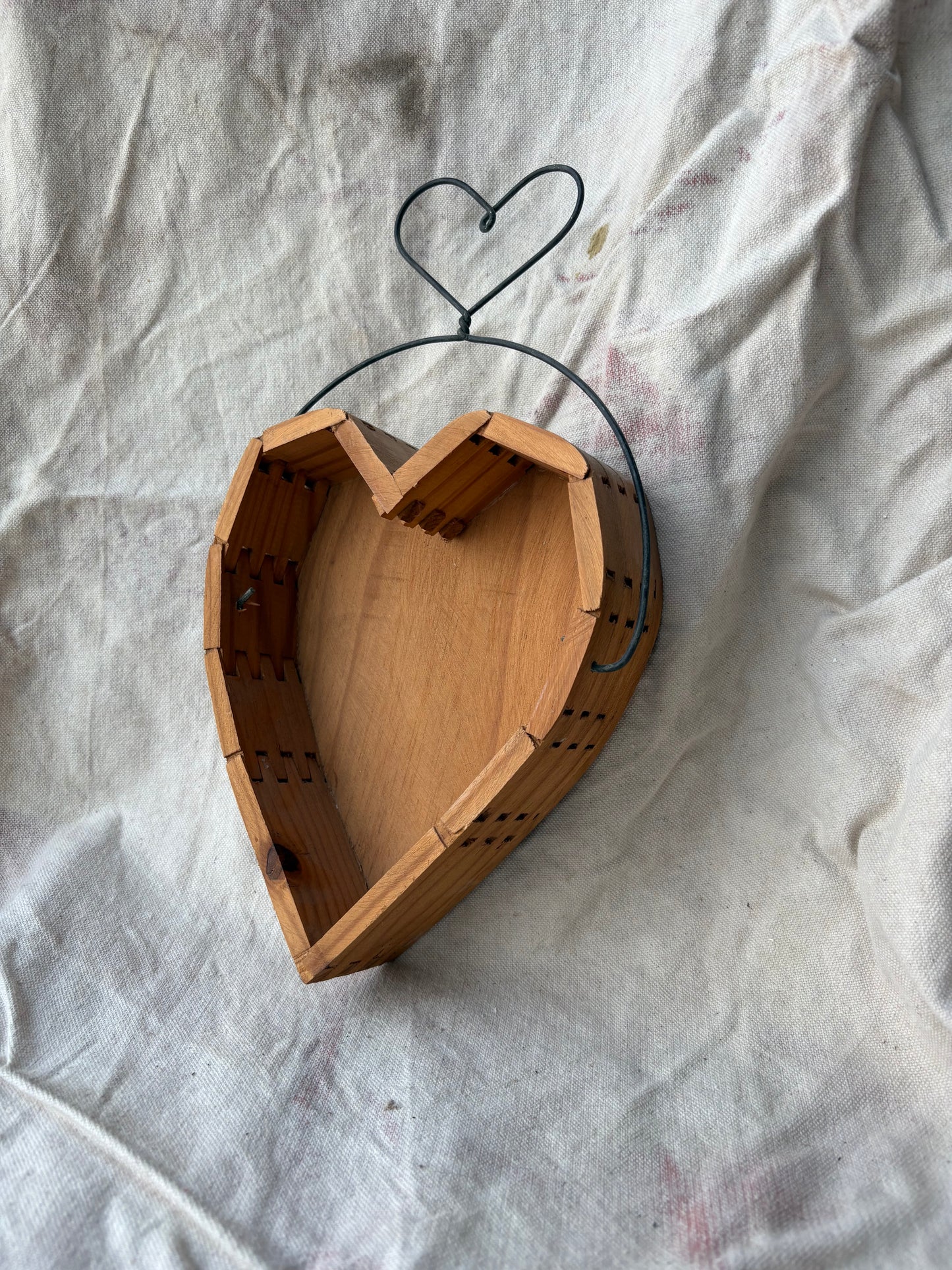 Heart Shaped Small Basket/Wall Hanging