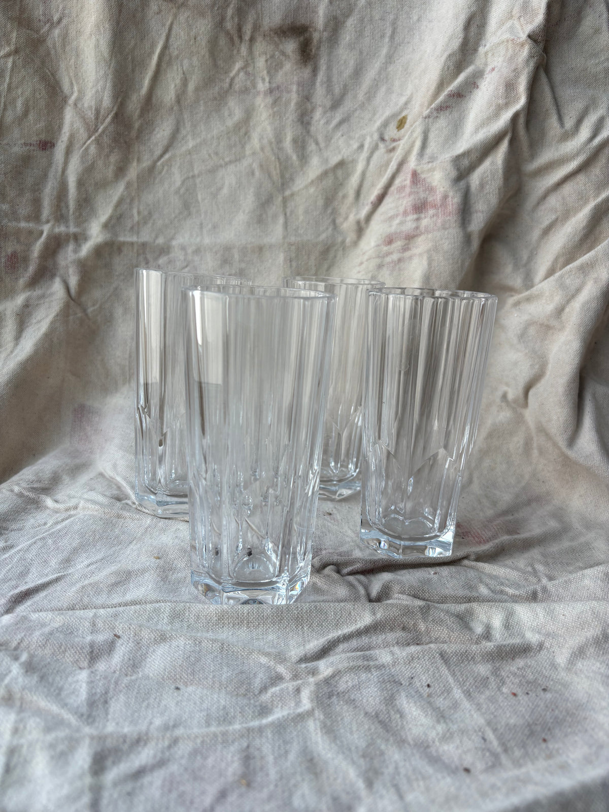 Set of 4 Crystal Drinking Glasses