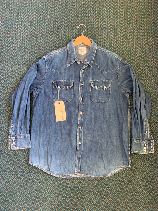 Edwin Worn In Denim Rancher Pear Snap