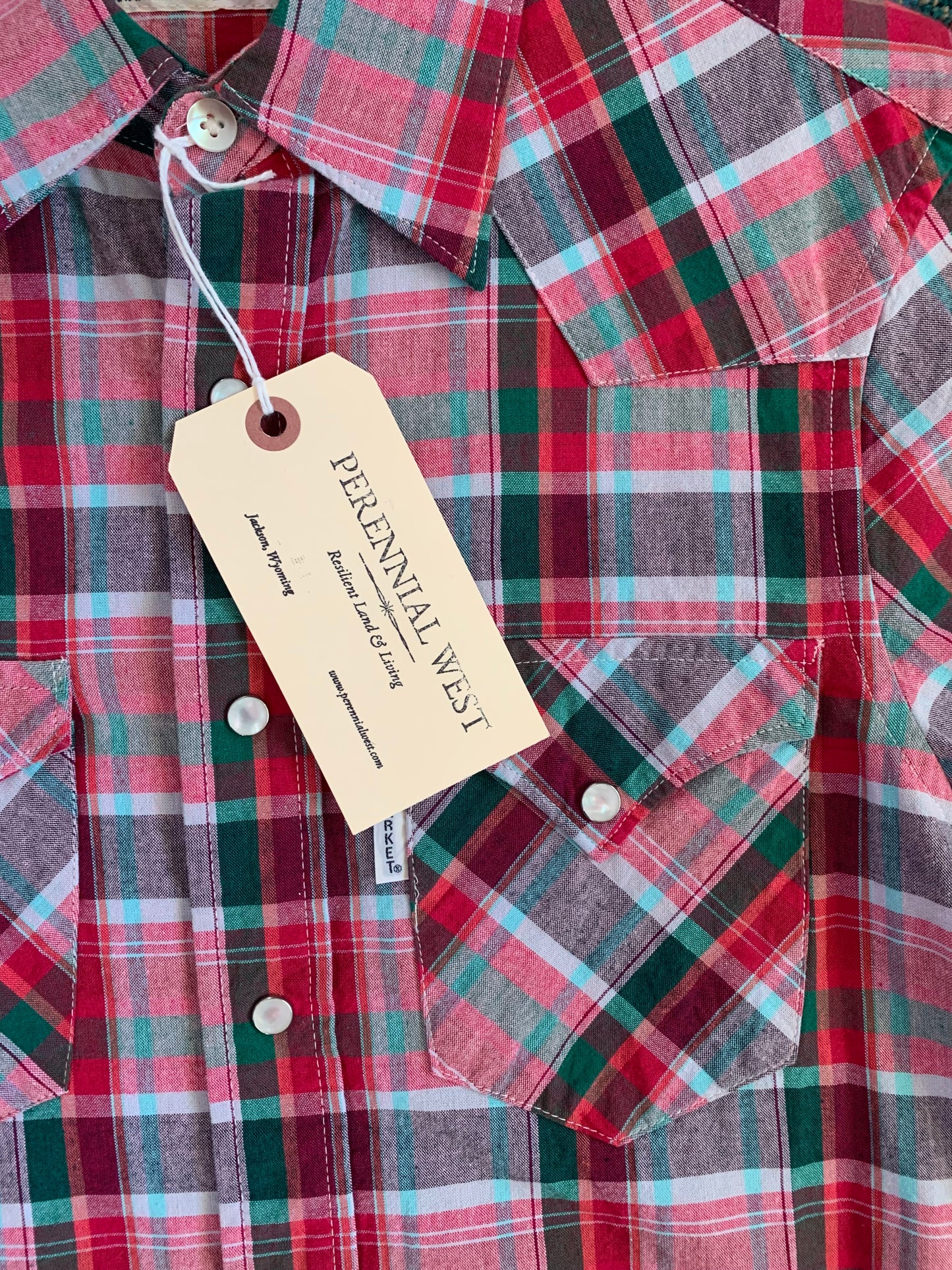 Colorful Plaid Western Button Down