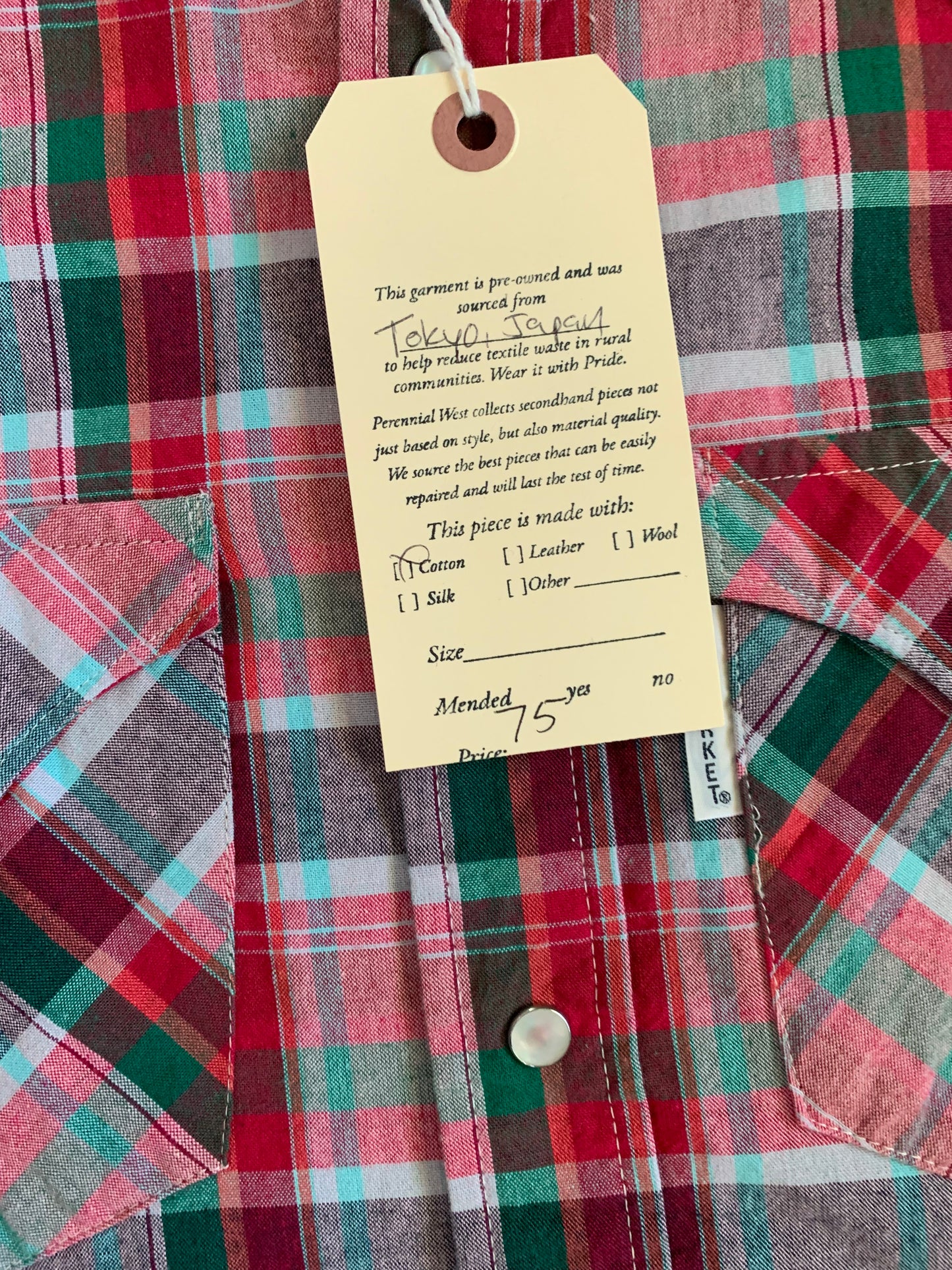 Colorful Plaid Western Button Down