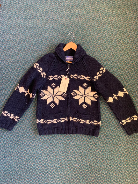 Cowichan Style Snowflake Wool Sweater