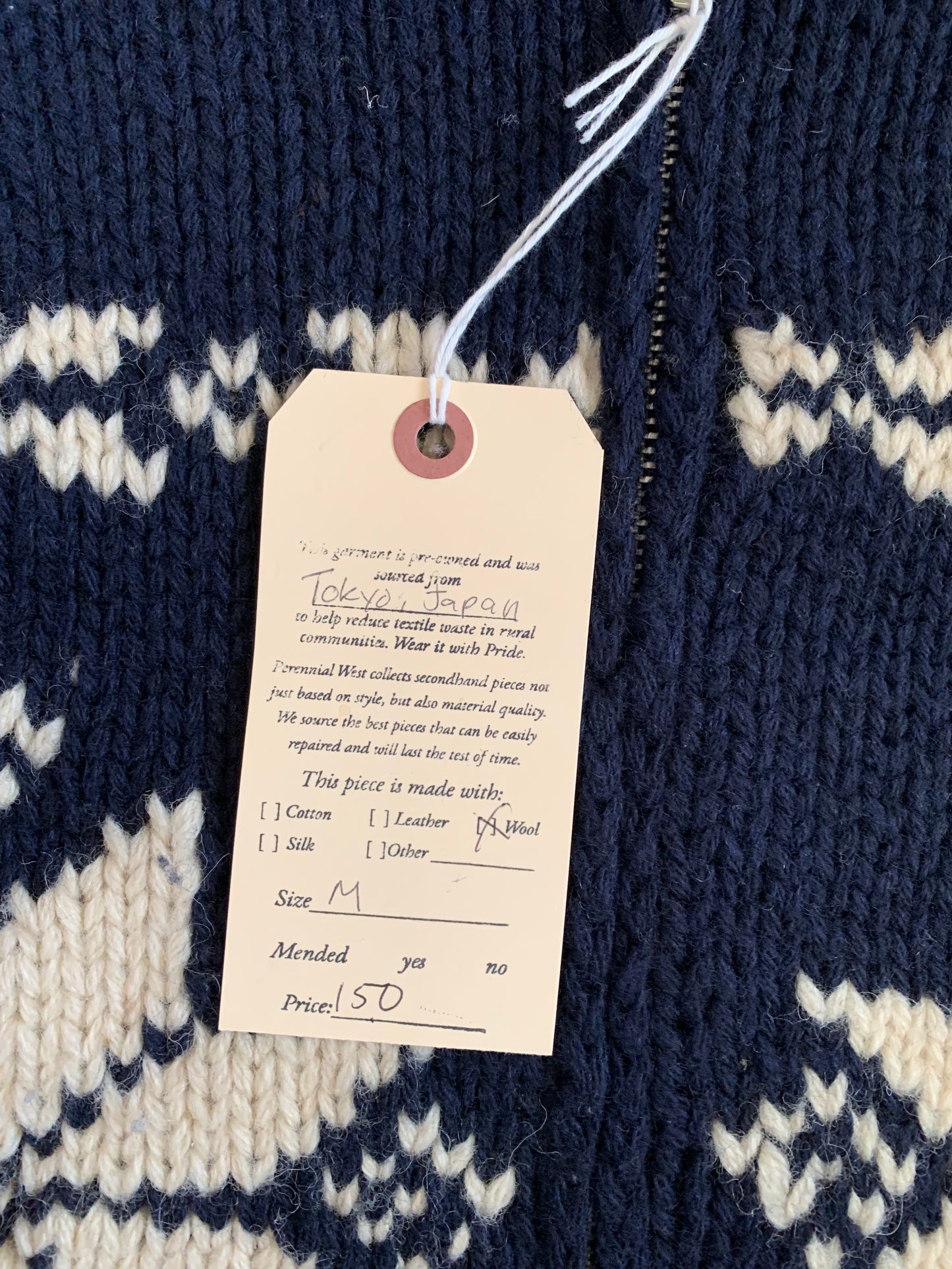 Cowichan Style Snowflake Wool Sweater