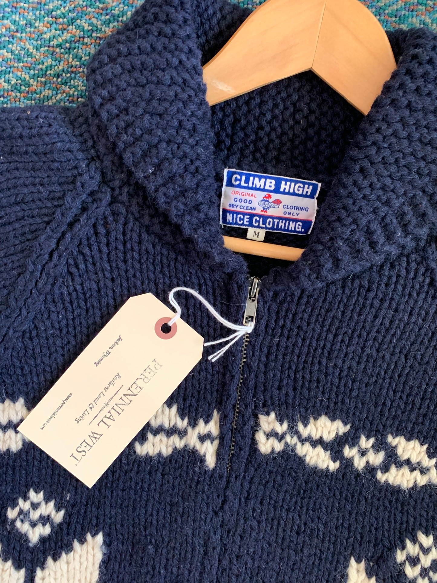 Cowichan Style Snowflake Wool Sweater