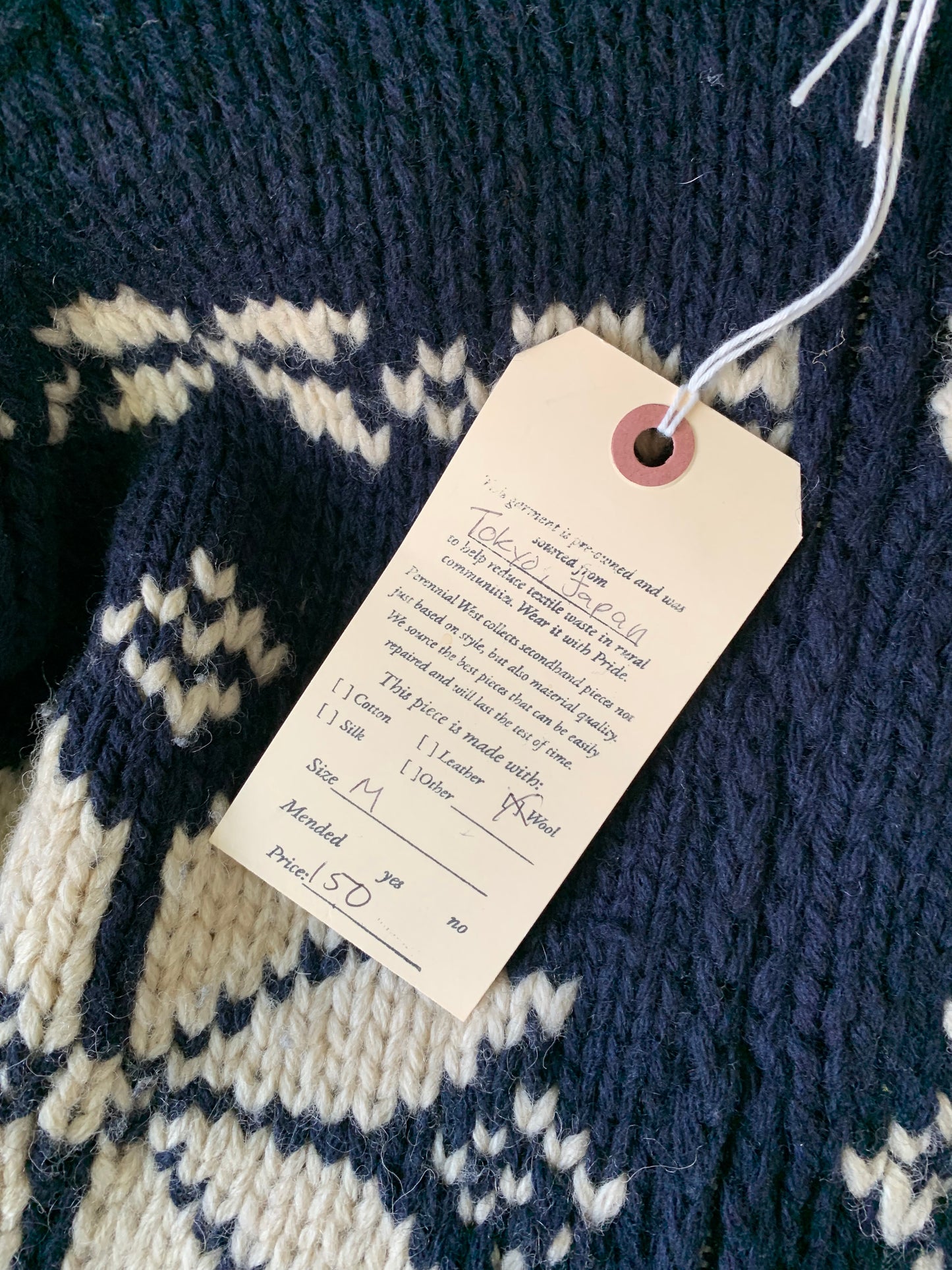Cowichan Style Snowflake Wool Sweater