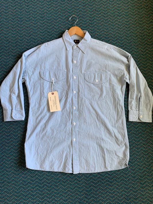 Lee Sanforized Chambray Button Down Tunic Top