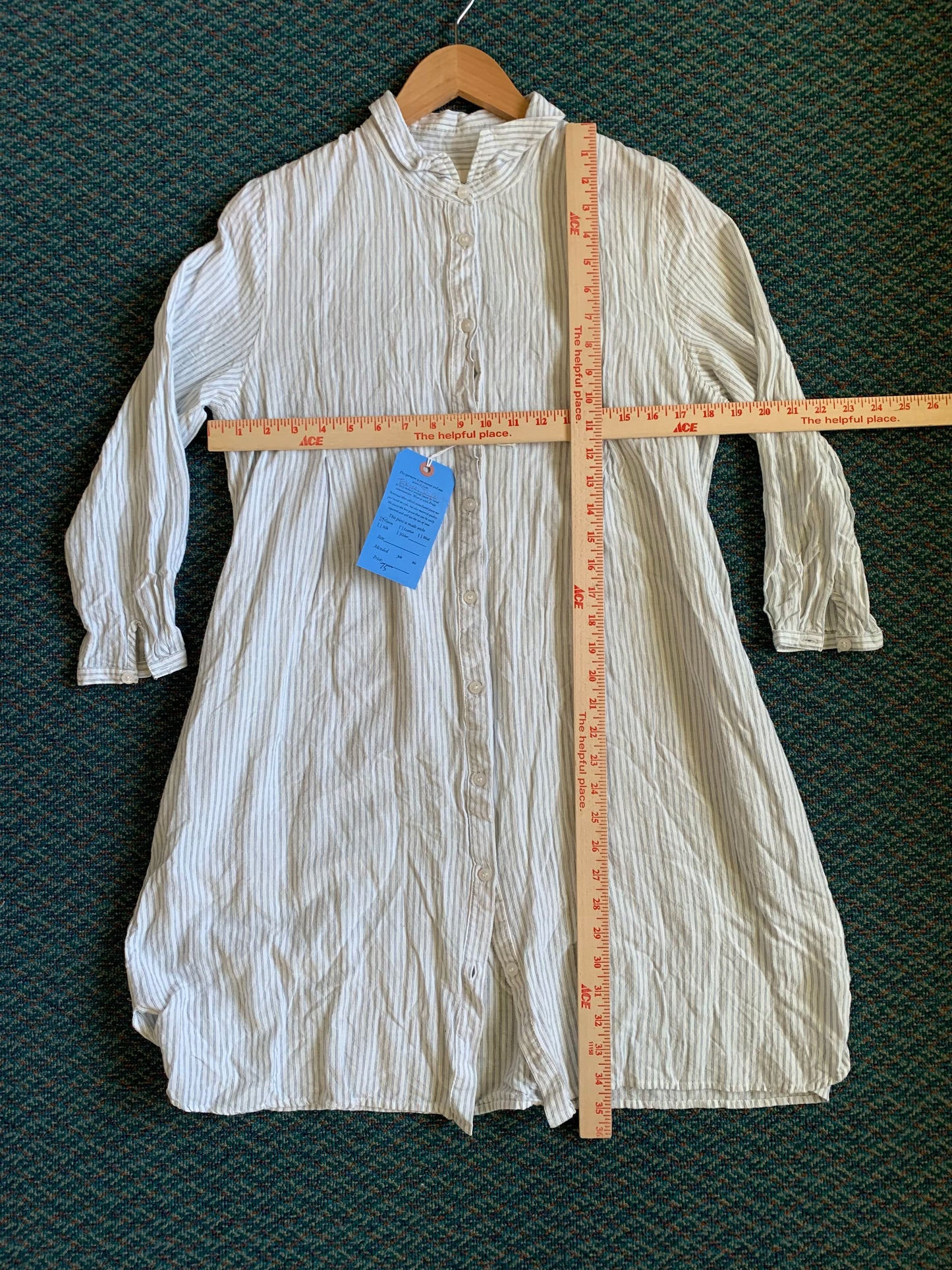 Cotton Pinstripe Tunic Dress