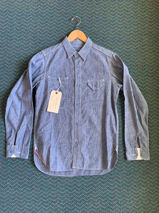 Vintage Workwear Chambray Button Down Shirt