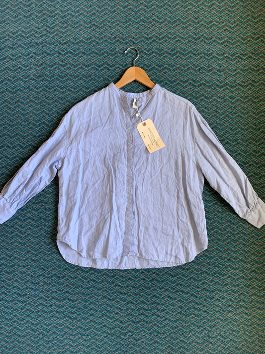 Lilac Purple Linen Button Down Top