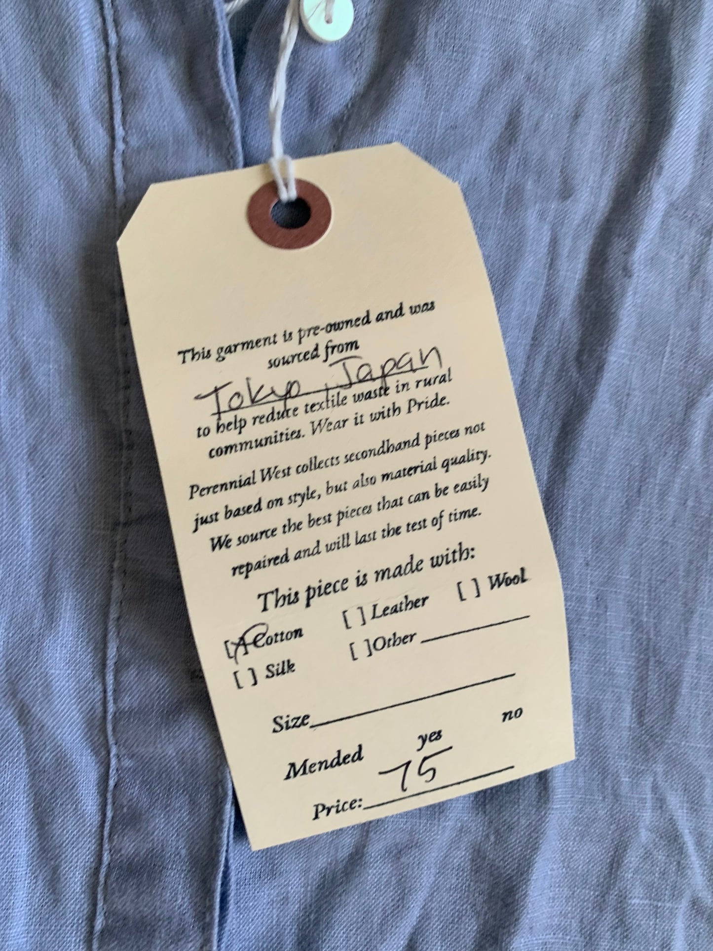 Lilac Purple Linen Button Down Top