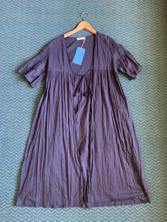 Cotton Cover Up Duster with a Tie Waist