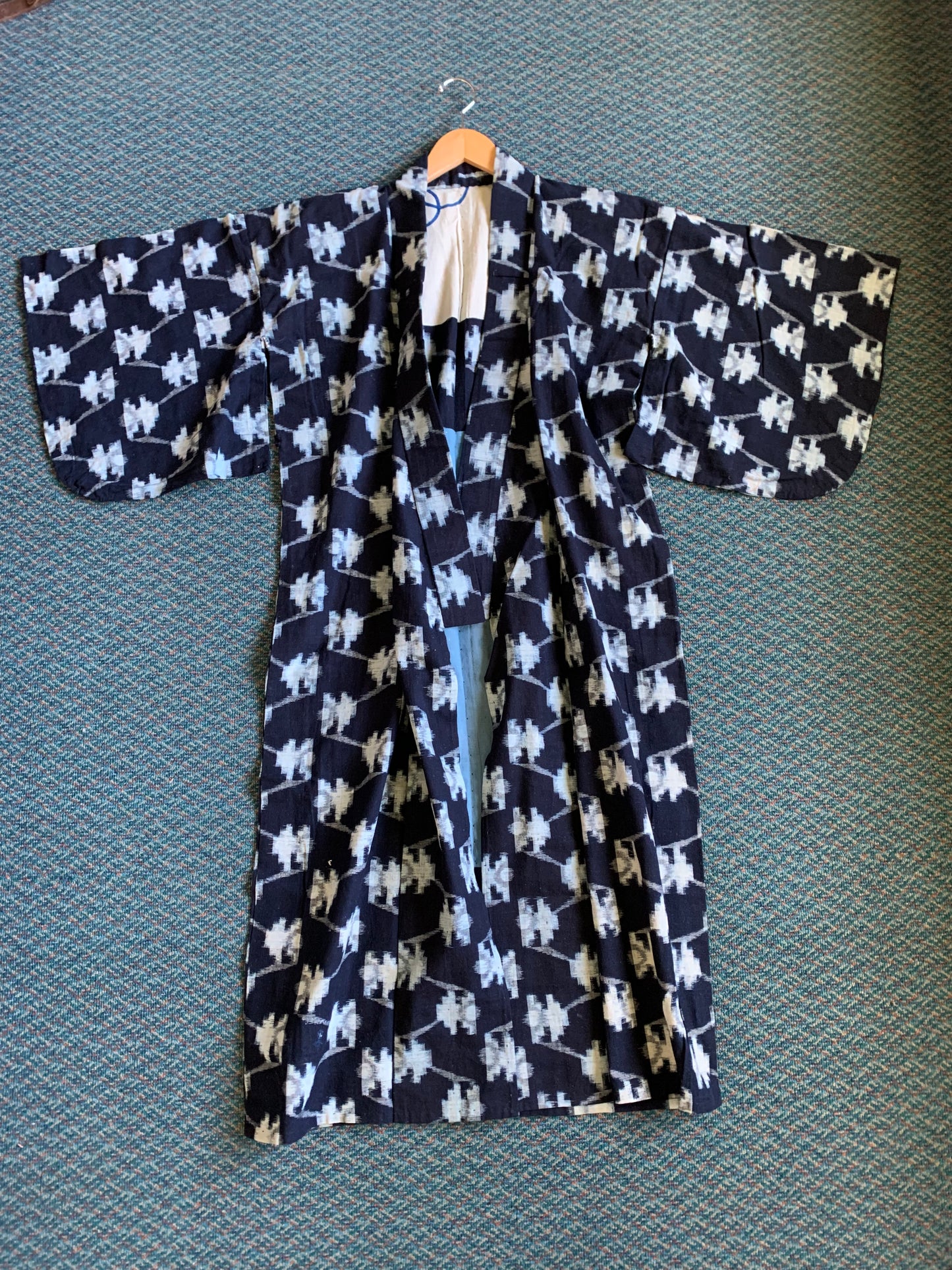 Antique Cotton Indigo Pattern Kimono
