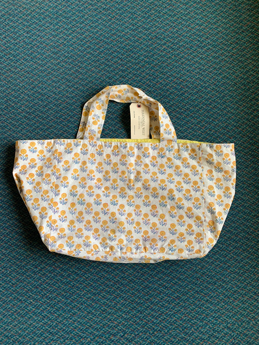 Oversized Block Print Tote Bag