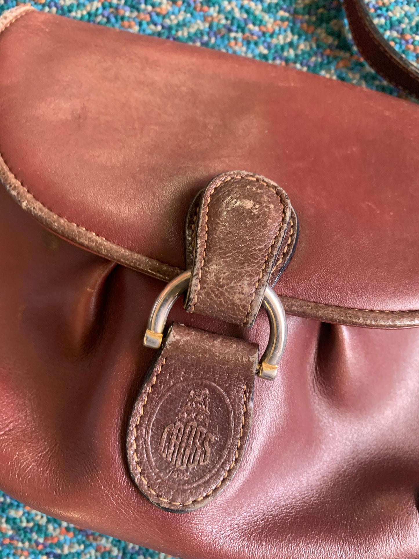 Vintage Mark Cross Leather Crossbody Bag