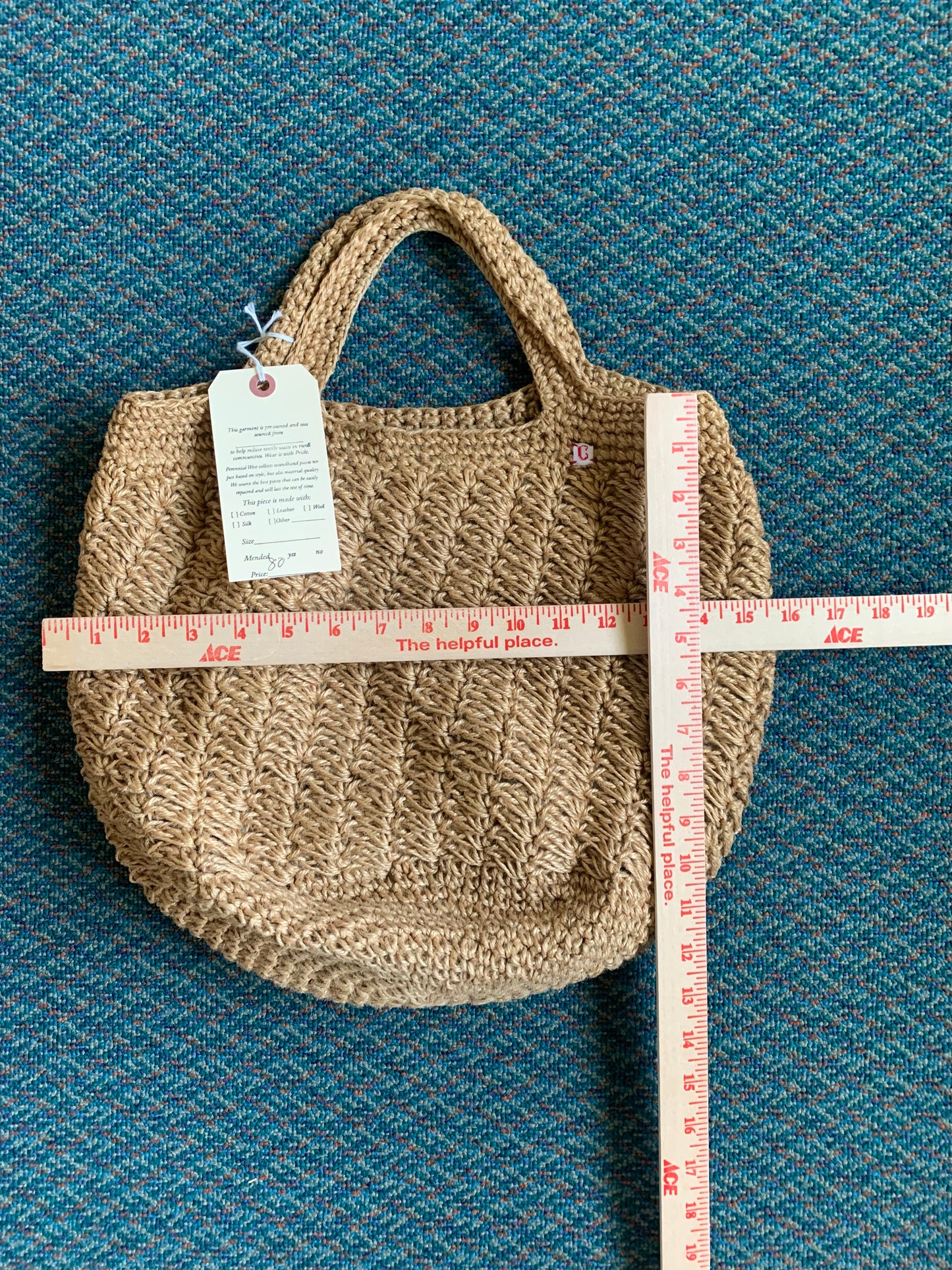 Vintage Flexible Rattan Woven Tote Bag