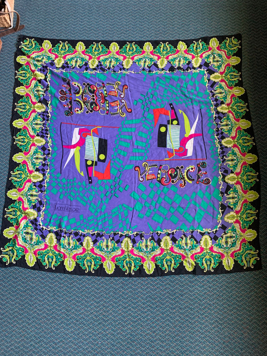 Versace Sheer Silk Blanket Scarf
